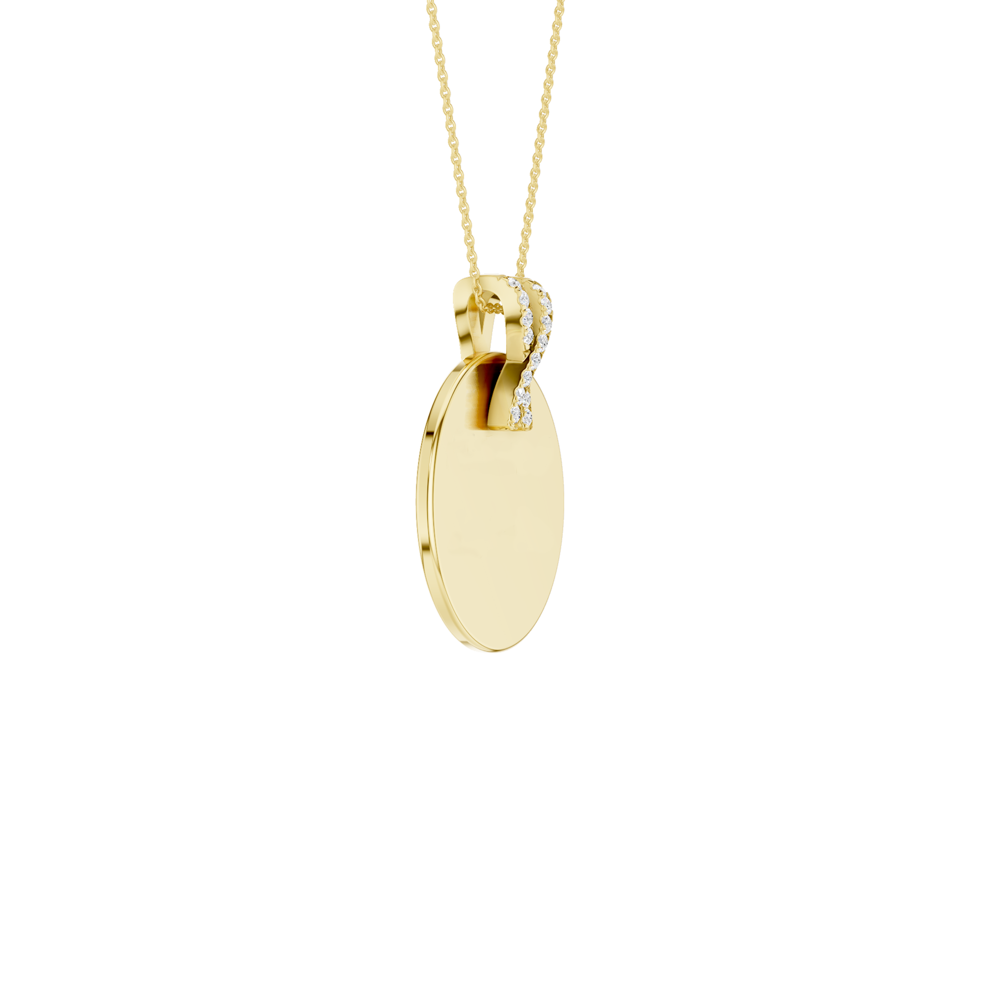 Złoty wisiorek z brylantem na złotej łańcuszku, elegancka biżuteria od Venetia Jewels