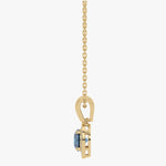 Złoty wisiorek z London Blue Topazem z eleganckim zawieszeniem od Venetia Jewels