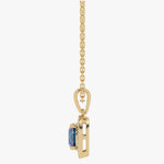 Złoty wisiorek z london blue topazem od Venetia Jewels w eleganckim wzornictwie