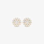 Kolczyki Sztyfty Okrągłe z Brylantami żółty - Venetia Jewels - 14K złoto z brylantami