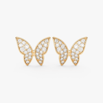Kolczyki o Kształcie Motyla z Brylantami - Venetia Jewels - 14K złoto z brylantami