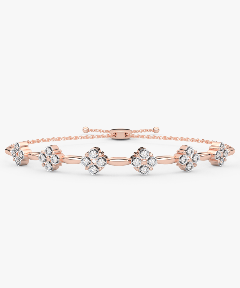 Bransoletka z brylantami od Venetia Jewels w różowym złocie, elegancka i stylowa biżuteria