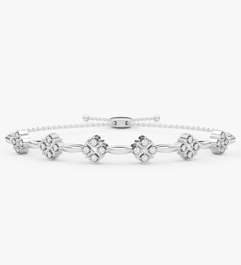 Bransoletka z brylantami od Venetia Jewels, elegancka biżuteria z diamentami w srebrnej oprawie