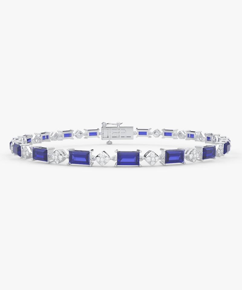 Bransoletka z szafirem i brylantami od Venetia Jewels, elegancka biżuteria na specjalne okazje