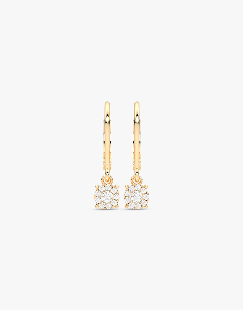Złote kolczyki z brylantami od Venetia Jewels, elegancka biżuteria na każdą okazję