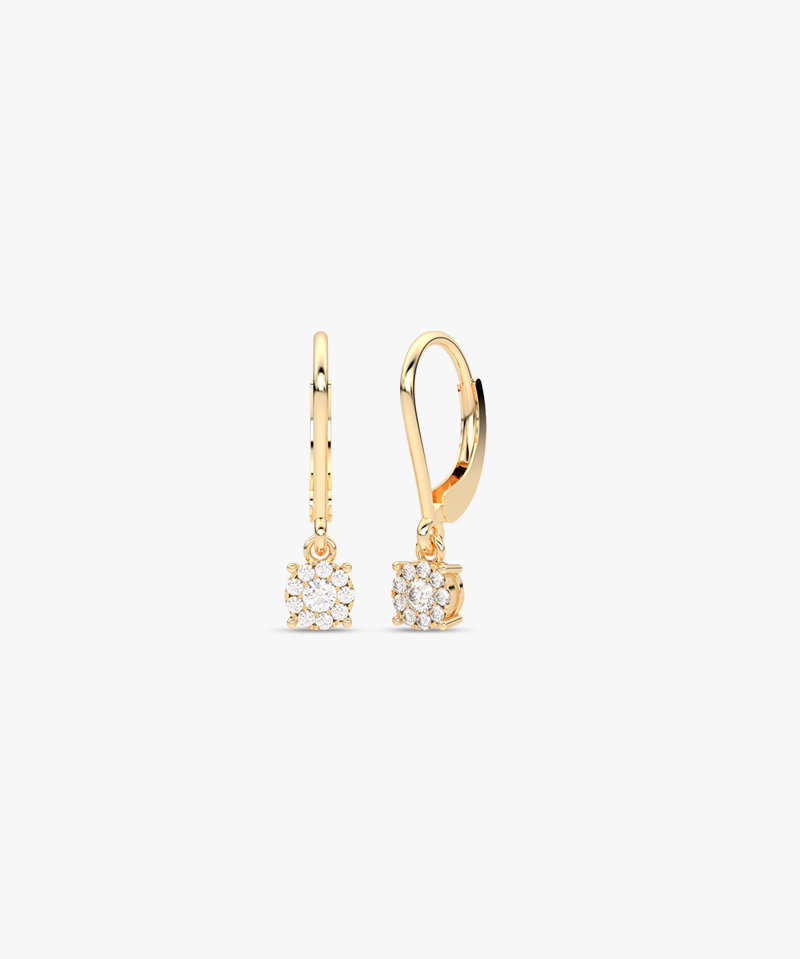 Złote kolczyki z brylantami od Venetia Jewels, elegancki dodatek na każdą okazję