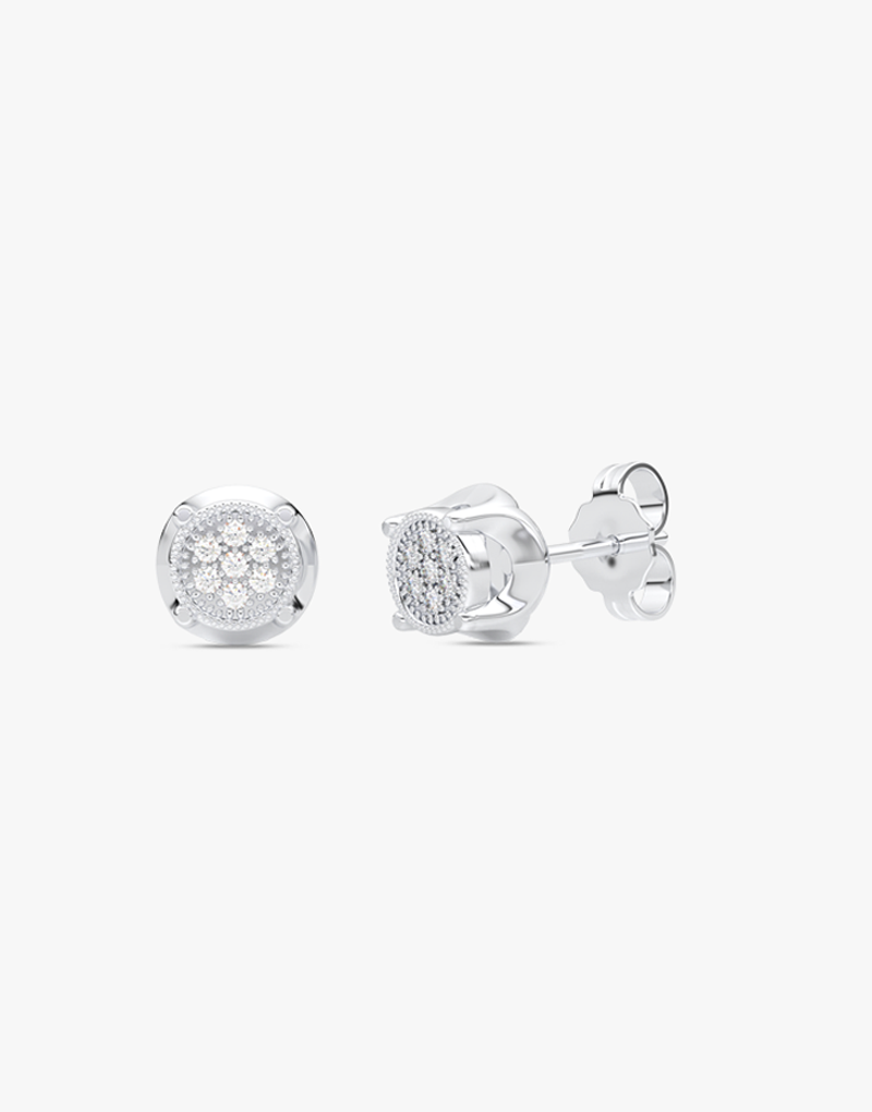 Okrągłe Złote Kolczyki z Brylantami od Venetia Jewels, eleganckie i błyszczące, idealne na specjalne okazje