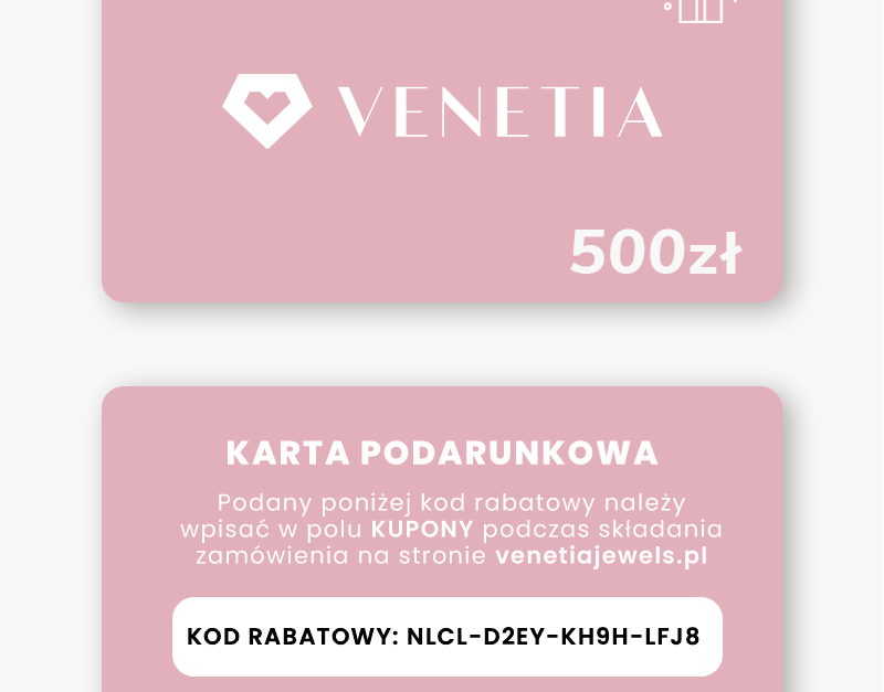Karta podarunkowa - Venetia Jewels - 14K złoto z brylantami