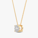 Wisiorek z brylantem 14k na złotym łańcuszku z eleganckim wykończeniem