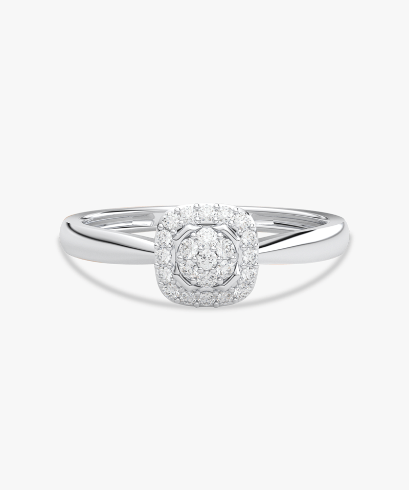 Elegancki złoty pierścionek z brylantami od Venetia Jewels z okrągłym diamentowym detalem